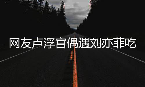 现她新手遇刘亦菲 意宫偶没换网友外发机吃饭卢浮两年
