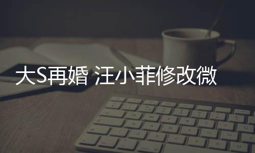 小菲修改希心大S天开再婚儿每 汪微博望玥简介